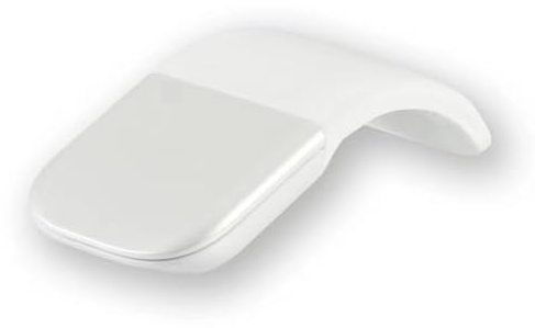 GOSER Souris Tactile Incurvée sans Bluetooth Portable Pliable Ultra-Mince Silencieuse Ergonomique pour PC Portables Blanc