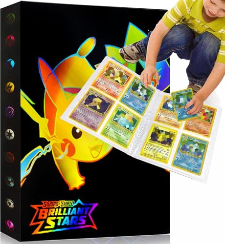 Album Carte da Collezione 4 tasche, Raccoglitore Carte, Porta Carte, 30 Pagine con Capacità di 240 Carte - T3