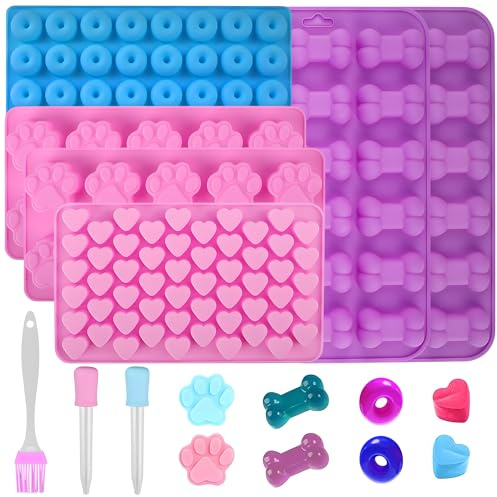 4 Stück backmatte hundekekse，backmatten für hundeleckerlies，hundekekse backform，hundebackmatten silikon，hunde backmatte