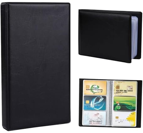 2 Pièces De Collection De Cartes De Visite En Cuir Noir, Clip De Stockage De Cartes Multifonction, Réutilisable, Livre De Rangement De Sacs De Cartes Pratiques.