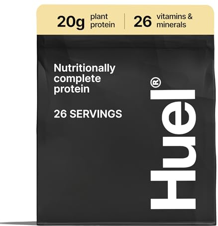 Huel Complete Protein Powder, 26 Servings, Vanilla Flavour, 20g of Plant-Based Vegan Protein Powder per Serving, Ready Meals, Gluten-Free, No Soy, Naturally Flavoured Meal Replacement