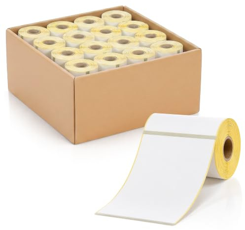 Labelident Thermoetiketten Eco 102 x 152 mm - für mobile Zebra- und Honeywell-Drucker - 16 Rollen à 110 Etiketten -19 mm Kern