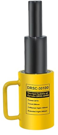 Martinetto idraulico a corsa, cilindro di sollevamento idraulico, martinetto a cilindro idraulico multisezione, cilindro idraulico portatile(30T/66138lb-8in Stroke)