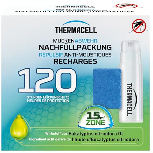Thermacell Mückenabwehr Nachfüllpackung – 120 Stunden Mückenschutz, Unscented, 30 Wirkstoffplättchen & 10 Gaskartuschen, Grün | 30 Wirkstoffplättchen, 10 Gaskartuschen, Nachfüllpack für Thermacell Geräte