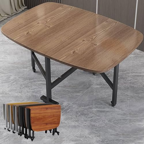Tavolo da pranzo pieghevole salvaspazio con sedie, tavolo compatto per interni ed esterni, per lavoro, studio, pasti in famiglia, design versatile ed elegante