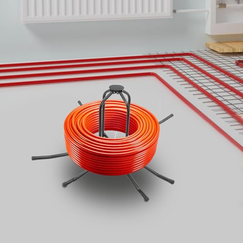 Avvolgitubo per tubo di riscaldamento a pavimento, rullo regolabile per tubi di riscaldamento PEX/PERT da 22 – 32 mm PEX/PERT/tubi di riscaldamento/acqua per tubi e cavi con borsa per il trasporto