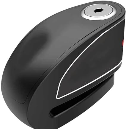Lenkradkralle Motorrad Wasserdichtes Alarmschloss Fahrrad DiscLock Intelligentes steuerbares Alarm-Scheibenbremsenschloss Elektrisches CarLock Lenkradsperre(DX26 Black)