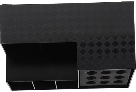 GAROZATION Organizador de Herramientas para Peluquería, Caja Portátil de Almacenamiento Abs, Soporte Compacto para Tijeras y Peines, Estuche Profesional para Cuidado del Cabello en Salón