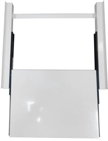 Asixxsix Kit de Apilamiento para Lavadora y Secadora, Marco de Conexión de Metal con Estante Extraíble para Electrodomésticos de 60 Cm de Ancho, Apilamiento Seguro sin Perforación,