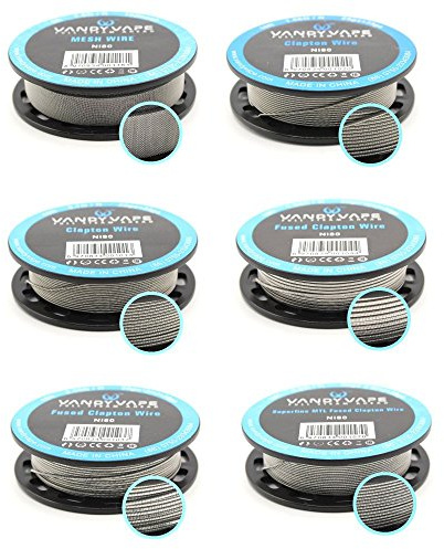 Ni80 VandyVape Wire Draht Nichrom Mesh Twisted Clapton Fused RBA RDA Vandy Vape, Verdampfer, Atomizer (Superfine MTL Fused Clapton - 30ga x2(=)+38ga)
