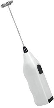 Metaltex 25.92.31 Montalatte Elettrico per Latte con Frusta a Spirale in Acciaio Inox, Colore: Bianco, Inossidabile