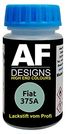 Alex Flittner Designs Pennarello per ritocchi compatibile con Fiat 375A Verde Demetra Metallic smalto ad asciugatura rapida vernice per ritocchi vernice per auto