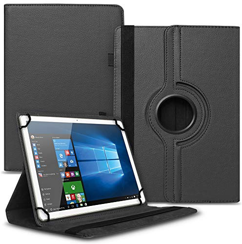 Tablet Hülle kompatibel mit Telekom T Tablet / 2 10,1 10,4 Zoll Tasche Schutzhülle Case Universal Cover aus Kunst-Leder Standfunktion 360° Drehbar