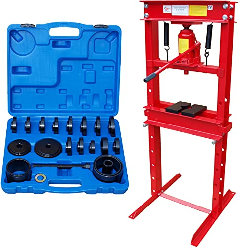 Carmax Pressa Idraulica da 20T + Kit di Pezzi di Pressione 56-88mm – Pressa da Telaio Idraulica Dornpresse 20000kg