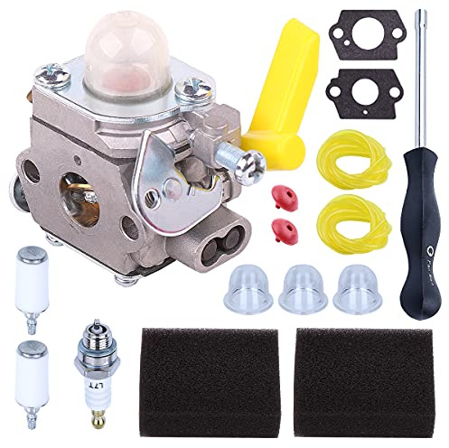 Adefol Vergaser für ZAMA C1U-H60 für Homelite 26cc 25cc 30cc Luftfilter Rückschlagventil Zündkapsel Kit Fadenschneider Freischneider Ersetzen Sie Teile für 308054003
