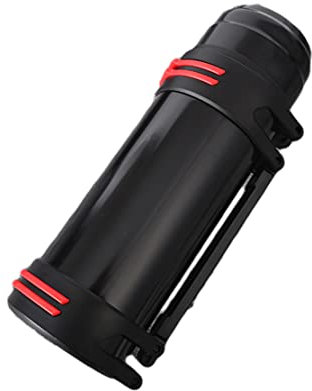 Thermosflasche für Sport 1L, Trinkflasche Edelstahl, Wasserflasche Camping 2L, BPA-frei mit 2 Becher, Stabil & Auslaufsicher, für Sport, Fitness, Outdoor, Wandern