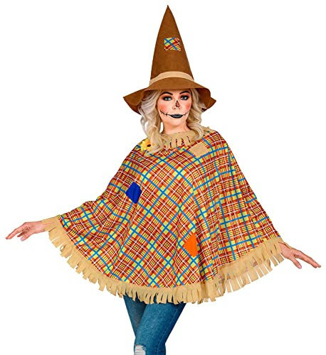 W WIDMANN MILANO Party Fashion - Kostüm Poncho für Erwachsene | Kostüm Überwurf für Karneval, Halloween, Mottoparty