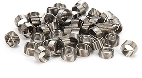 50 Stück Gewindereparatureinsatz, M10x1 Bolzenbefestigungsverbinder, Metrische Edelstahl-Gewindehülsen für die Gewindereparatur (10 Mm Lang) andere Befestigungselemente