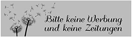 banjado® Keine Werbung Aufkleber Briefkasten/Aufkleber Keine Werbung wetterfest & UV-beständig/Sticker keine Werbung mit Motiv/Keine Werbung Aufkleber lustig