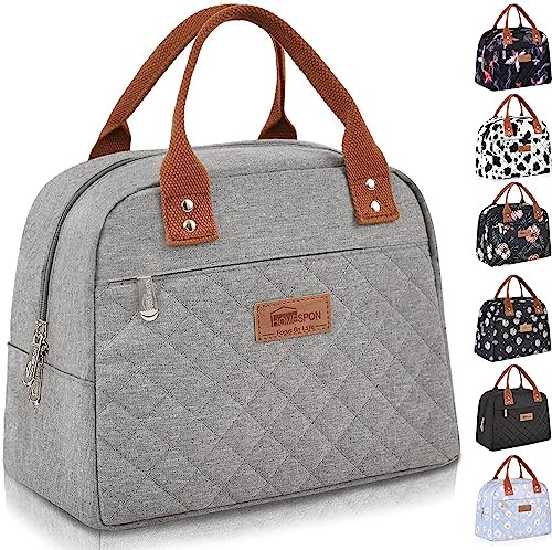 HOMESPON Isolierte Lunchtasche Kühltasche, für Damen Herren Arbeit Picknick | Fronttasche, Seitentaschen, Wiederverwendbar, Arbeit, Picknick, Brotdose