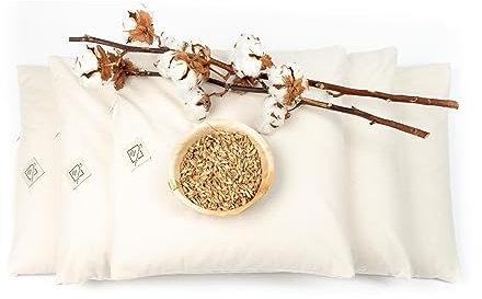 Kissenzauber Gesundheitskissen Dinkelkissen mit Bio-Dinkelspelzfüllung mit Reißverschluss, Größe 40 x 40 cm, 40 x 60 cm oder 40 x 80 cm (40 x 60 cm)