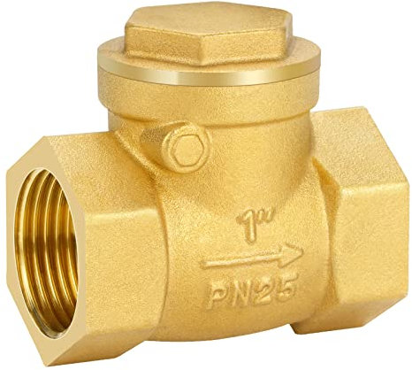 nutmanel Rückschlagventil Innengewinde Messing Rückschlagklappe 1 Zoll Check Valve DN25 Innengewinde für Rohrverbindungen