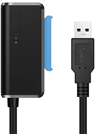 NAERSI Câble adaptateur USB 3.0 vers SATA coudé 22 broches pour disque dur SSD 2,5 3,5 pour ordinateur de bureau