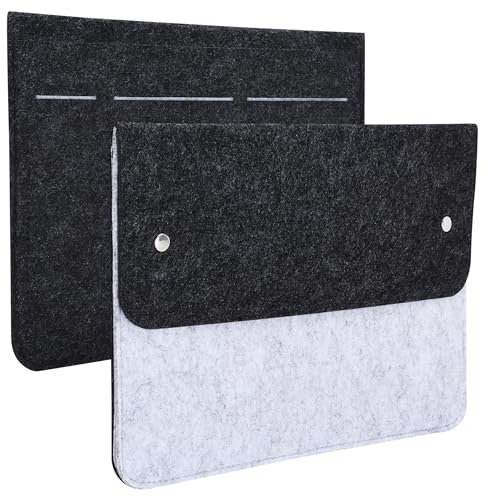 Sølmo Laptop Hülle 13 Zolle - Schutzhülle für 13-Zoll-Laptops und Tablets - MacBook Air Hülle - Stoß-, Kratz-, Spritz- und Staubschutz - Stilvoll und strapazierfähig - 36,5x25,5 cm - Grau/Schwarz