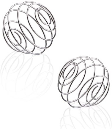 Rumyve2pcs Stainless Steel Protein Vibrating Sieve Ball,Protein Vibrating Sieve Ball Wire Whisk Ball Mixer Mix Ball with Frame Beverage Bottle Vibrating Sieve Cup