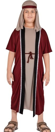 A2Z 4 Kids Boys Nativity Joseph Costume Xmas Outfit Premium Christmas Shepherd Townspeople Villager Outfit School Play Fancy Dress Attire for Kids