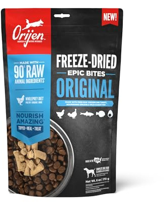 ORIJEN Epic Bites Freeze-Dried Dry Dog Food Original Recipe 6oz Bag