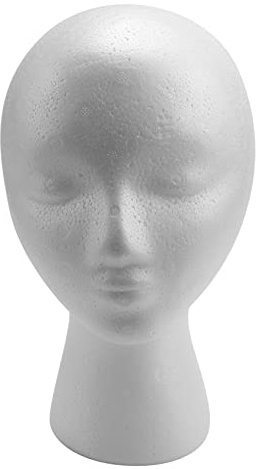 Dropfree 27,5 x 52cm unecht/Mannequin Kopf Weiblicher Schaum (Polystyrol) Aussteller Fuer Cap, Kopfhoerer, Haarzusaetze und Peruecken Frauen Mannequin Schaum