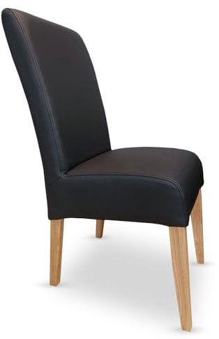 Quattro Meble Echtleder Esszimmerstühle David Stühle Lederstühle Braun Echt Leder Esszimmer Stuhl Leder Antique Dark Brown (mit hell Eichenbeinen)