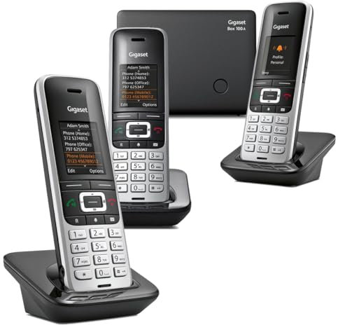 Gigaset Premium 100A Cordless Home Phone, Trio Handset