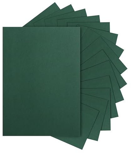 Silunkia 40 Sheets Dark Green Cardstock 8.5 x 11 Crafts Paper 75lb