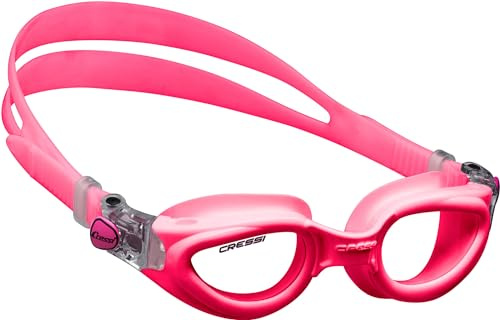 CRESSI Rocks Kids Goggles Pink/Pink - Occhialini Perfetti per Il Nuoto, Piscina e Snorkeling ideali per Bambini e Ragazzi 7/15 Anni, Rosa/Lente Chiara