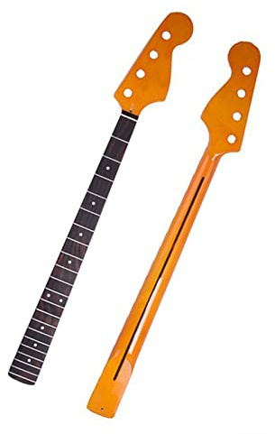 Unfertiger Gitarrenhals E-Bass-Hals Aus Ahorn Bass-Palisander-Griffbrett Hals Mit 21 Bünden