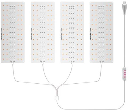 Kavolet LED Pflanzenlampe, 288 LEDs Grow Lampe, Innen USB Quantum Bord Anlage Füllen Lichter, Pflanzenlicht für Zimmerpflanzen, Beleuchtung LED Wachsen Lichter Hängen Pflanze Lichter 5V
