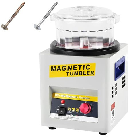 Buratto magnetico, lucidatrice magnetica, lucidatrice per gioielli 2000 giri/min, lucidatrice magnetica da 7,3 pollici, capacità di 3,3 libbre, controllo del tempo da 1 a 60 minuti per gioielli
