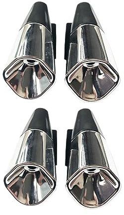 OUNONA Silbato De Ciervo Para Coche 4 Piezas, Señal De Advertencia Ultrasónica Plateada, Protección Anticolisión Para Vehículos y Motocicletas, Uso Exterior Carretera, Seguridad Para Conductores