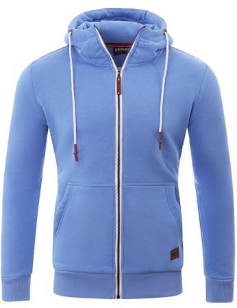 Reslad Sweatjacke Herren Kapuzenpullover | Hoodie Männer Zipper Pullover mit Kapuze Bequeme Baumwolle RS-1006
