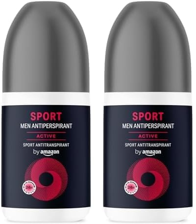 by Amazon Déodorant à bille anti-transpirant de sport pour homme, 1 x 75 ml (Lot de 2)
