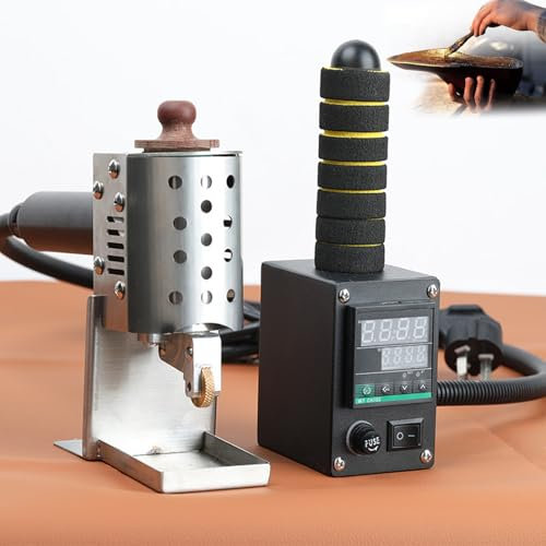 STDZQCWY 150w Hot Melt Adhesives Glue Dispenser, 50ml Commercial Heating Rolling Gluing Machine, 50-220℃ Intelligent Temperature Control, for Fabric/Packaging/Leather Goods Bonding