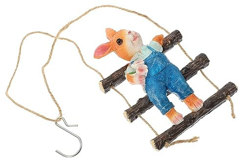 Toddmomy 1set Hanging Decor Pendant Decorative with Rope Ladder for Spring Easter Home and Garden Decoration for Use