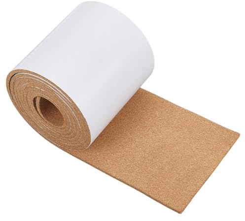 BENECREAT Rouleau de Liège Autocollant 3 m X 15cm Rouleau de Tableau D'Affichage en Liège (6mm D'Épaisseur) Surface Autocollante Facile à Découper pour la Décoration Intérieure Artisanat et Art Mural