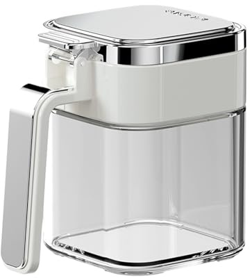 Caja para tarros de especias – Caja para especias, vidrio transparente, 380 ml, recipiente para sal, azucarero, hermético, de calidad alimentaria, con tapa para sal, azúcar, pimienta