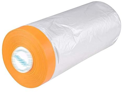 Llegue la película con el borde autoesteco para aplicación rápida, las hojas de pintura plástico muebles, piso, pared, sofá y protección automóviles durante los proyectos renovación 2 Rolls 1.1mx20m