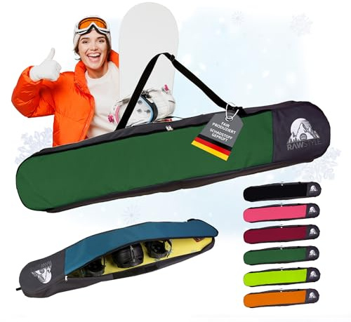 Rawstyle snowboardväska, snowboardväska, boardväska, snowboardväska, väska för snowboard, ryggsäck, modell 2 (mörkgrön (170 cm))