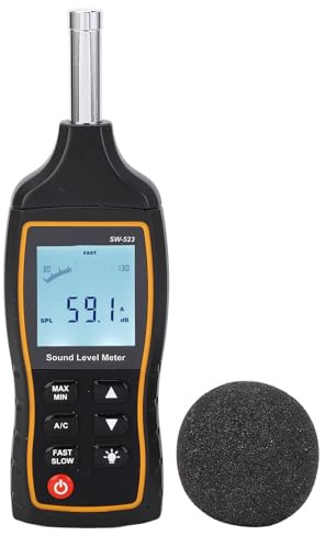 Fonometro Professionale Certificato, Misuratore Digitale Rumore Portatile, Alta Precisione ±1,5dB - Multifunzione, Risposta Frequenza 31,5Hz - 8,5KHz, Ideale per Industria e