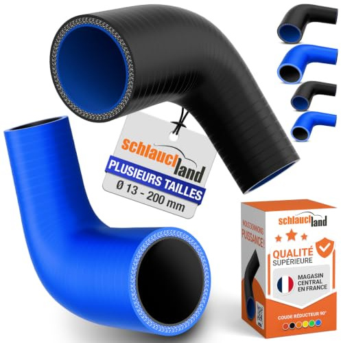 DURITE COUDE 90° Angle RÉDUCTEUR EN SILICONE Ø 102-80mm BLEU 200°C Eau | PLUSIEURS TAILLES | TUYAU Adaptateur d'air Suralimentation Liquide Refroidissement Coupleur Raccord Admission Radiateur